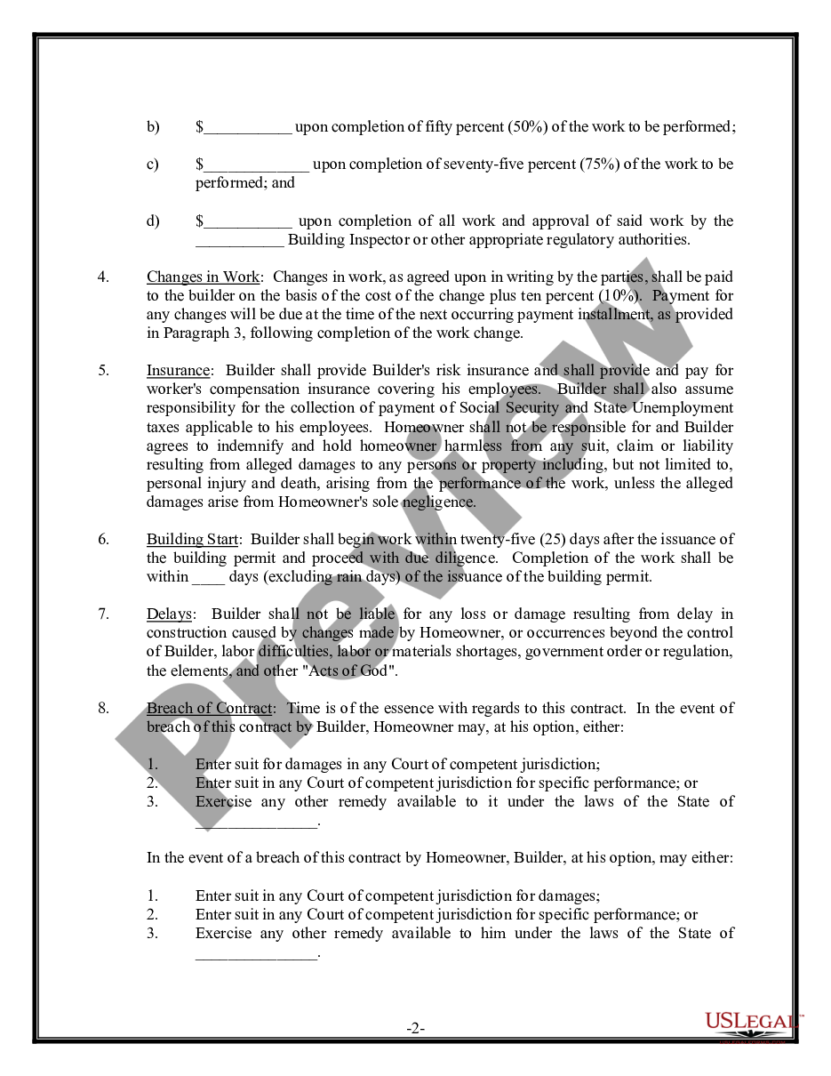 page 1 Construction Contract for Repairs preview