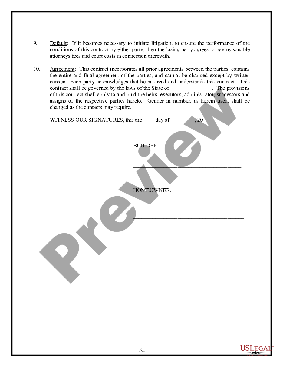 form Construction Contract for Repairs preview