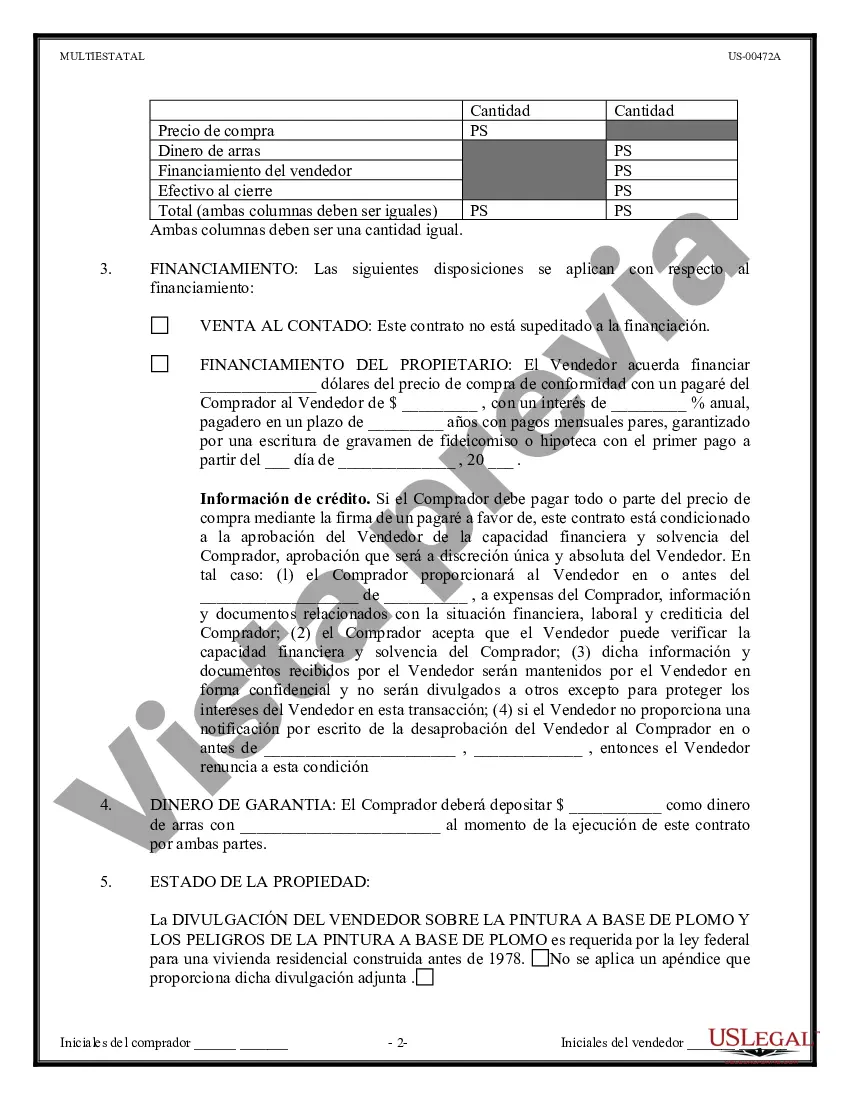 Preview Contrato de Compraventa de Bienes Raíces - Sin Corredor - Financiamiento del Vendedor o Todo en Efectivo - Residencial