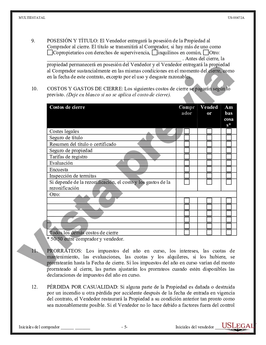 Preview Contrato de Compraventa de Bienes Raíces - Sin Corredor - Financiamiento del Vendedor o Todo en Efectivo - Residencial