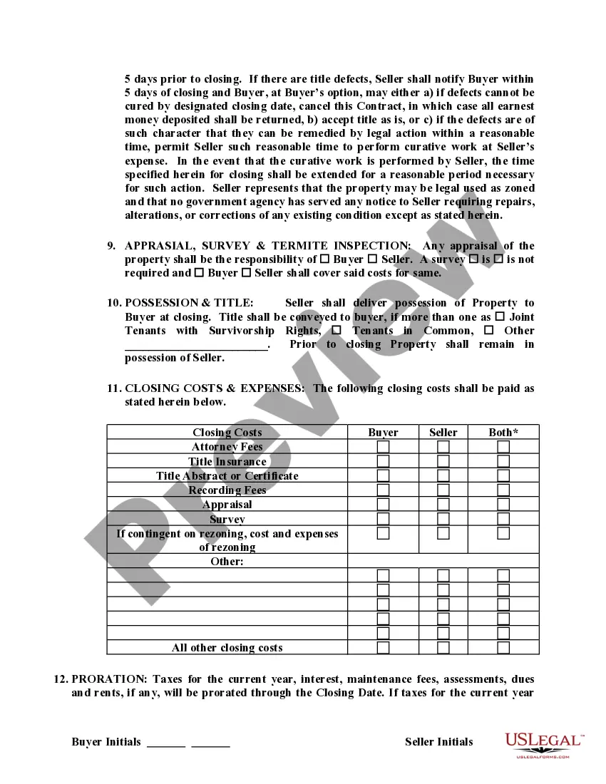 Get Contract for the Sale and Purchase of Real Estate - No Broker - Residential Lot or Land Preview Contract for the Sale and Purchase of Real Estate - No Broker - Residential Lot or Land
