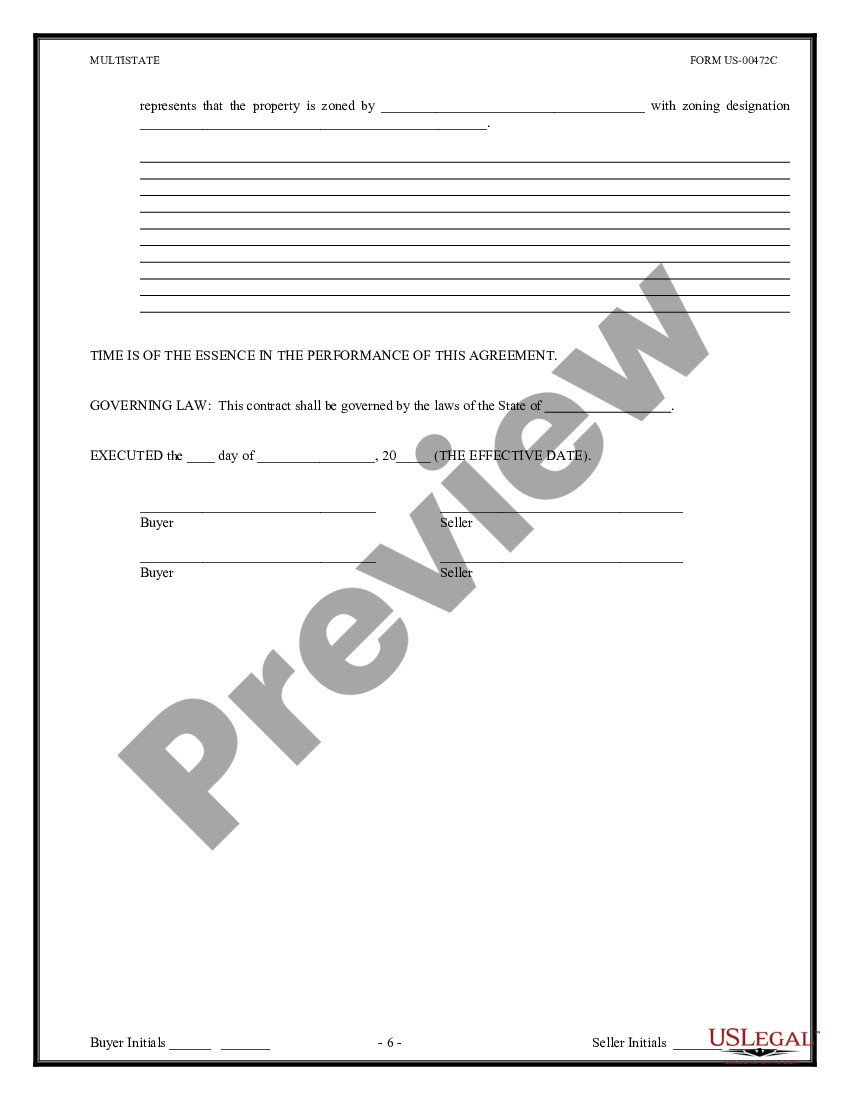 page 5 Contract for the Sale and Purchase of Real Estate - No Broker - Commercial Lot or Land preview