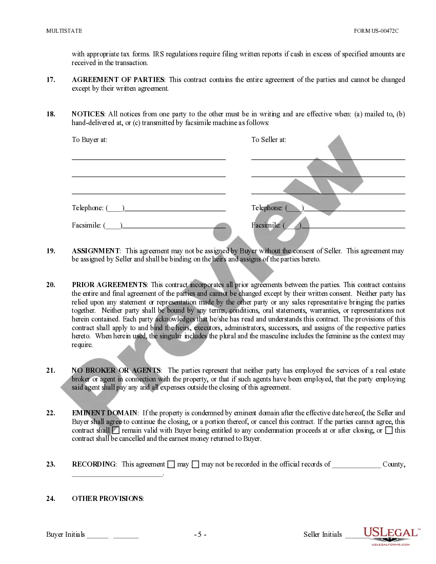 Get Contract for the Sale and Purchase of Real Estate - No Broker - Commercial Lot or Land Preview Contract for the Sale and Purchase of Real Estate - No Broker - Commercial Lot or Land