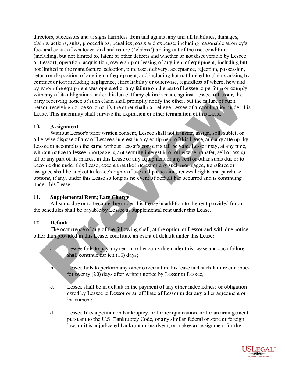 page 4 Lease or Rental of Computer Equipment preview