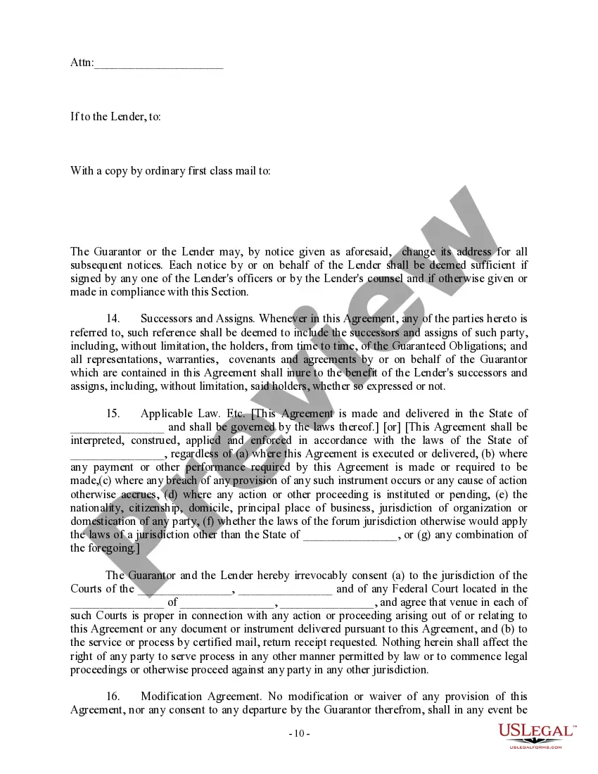 Preview Credit Agreement