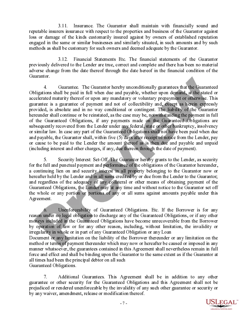 Preview Credit Agreement