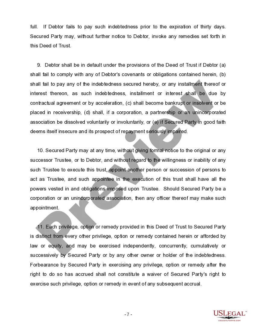 Get Deed of Trust - Multistate Preview Deed of Trust - Multistate