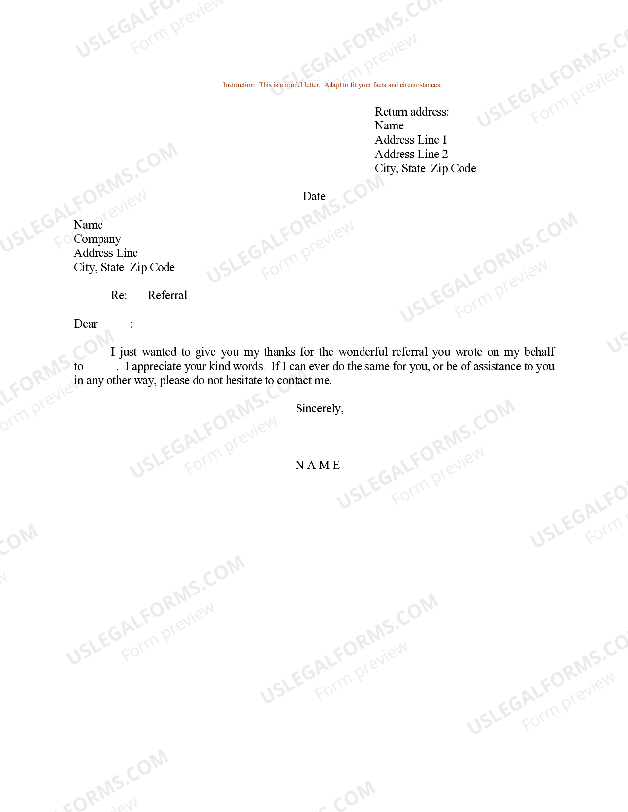Sample Letter For Thank You For Written Referral Medical Referral