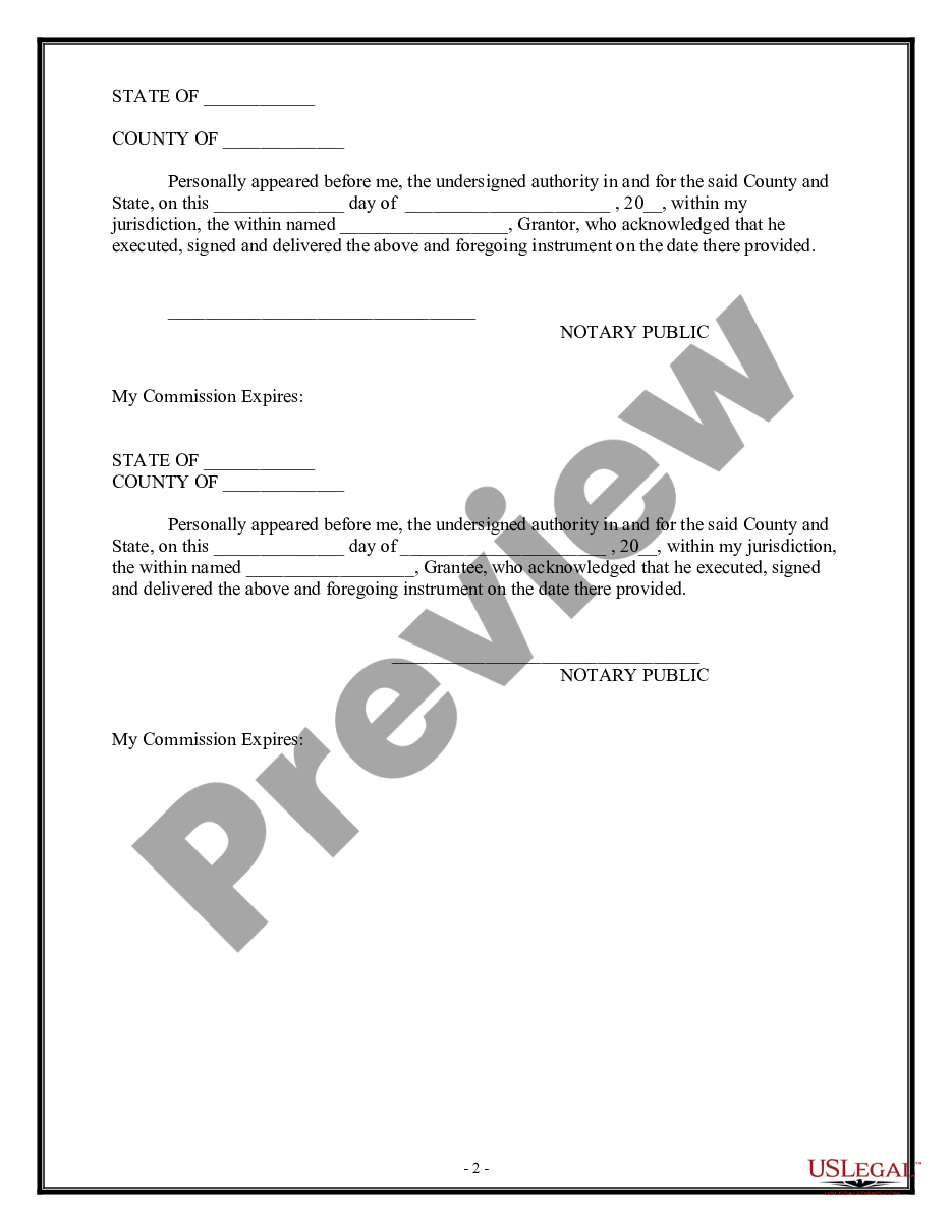 page 1 Easement for Access to Property preview