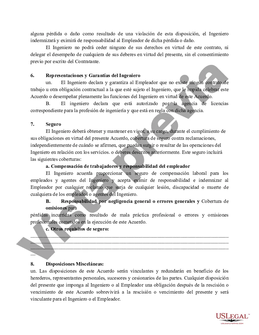 Preview Contrato o Convenio con Ingeniero