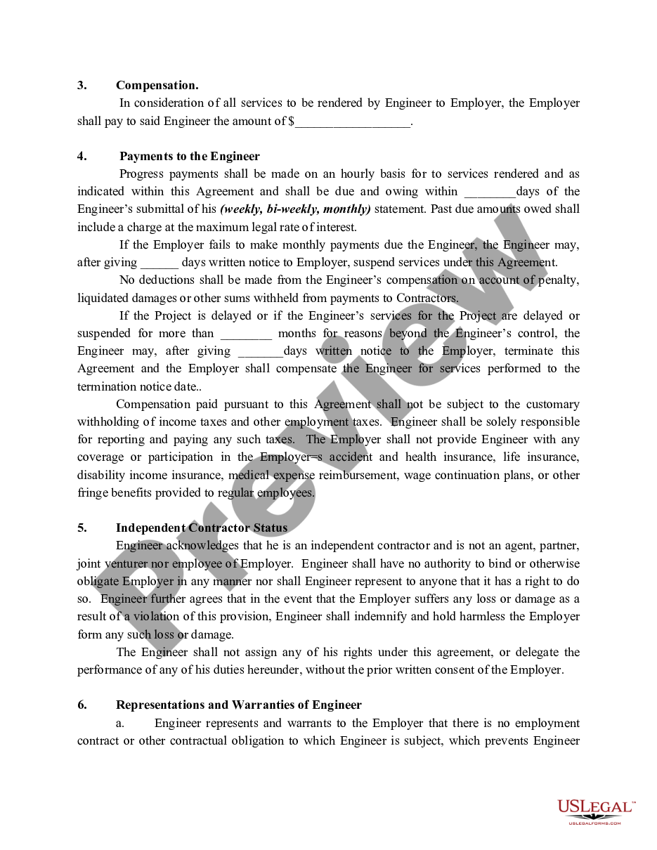 page 2 Contract or Agreement with Engineer preview