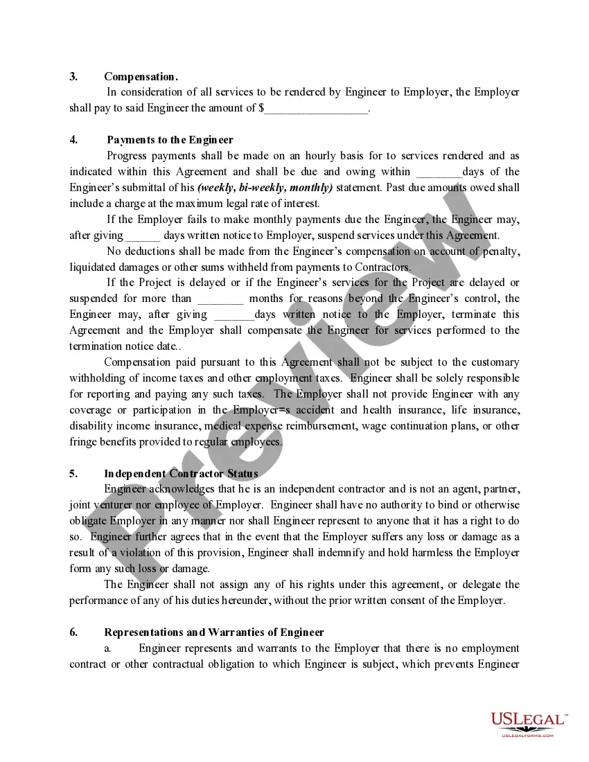 Get Contract or Agreement with Engineer Preview Contract or Agreement with Engineer