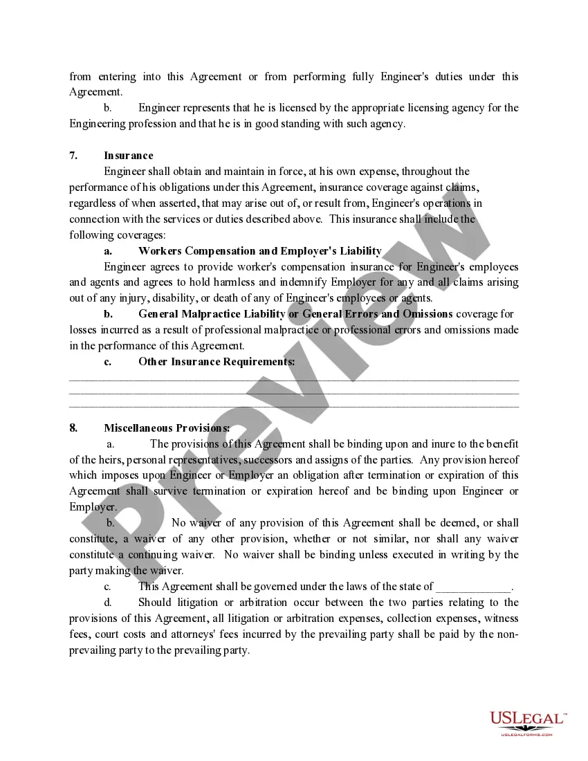 Get Contract or Agreement with Engineer Preview Contract or Agreement with Engineer