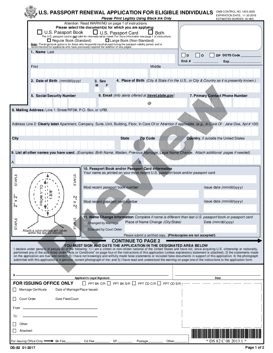 page 4 Passport Renewal Application preview