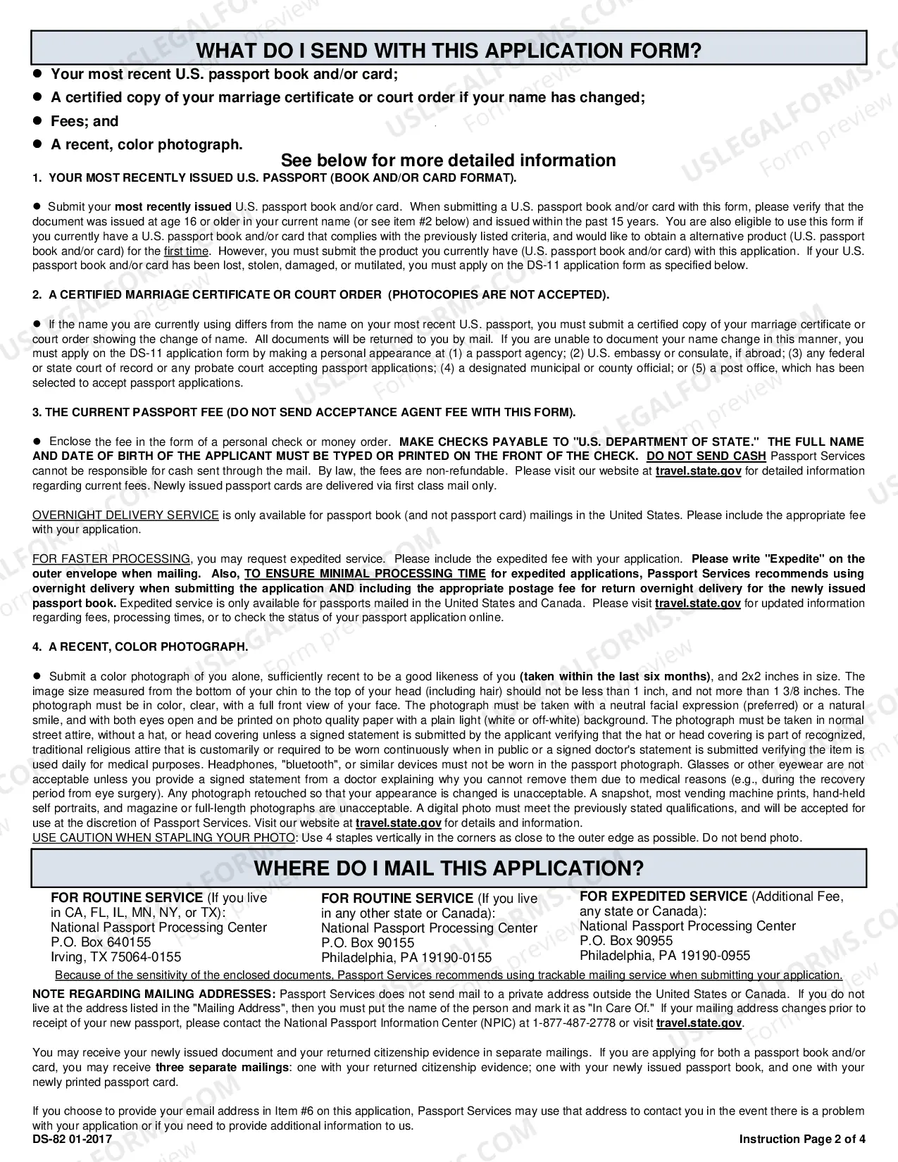 Preview Passport Renewal Application
