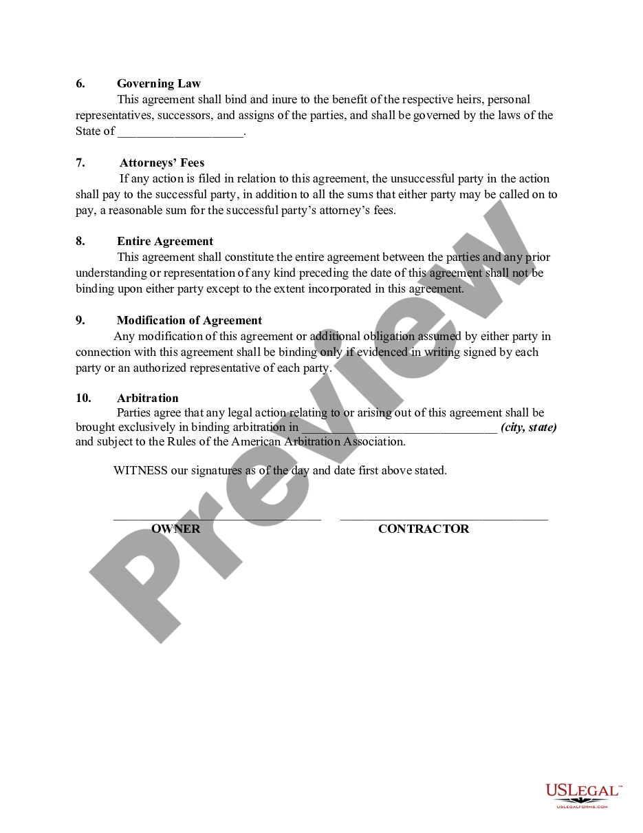 page 1 Contract For Grading and Landscaping preview