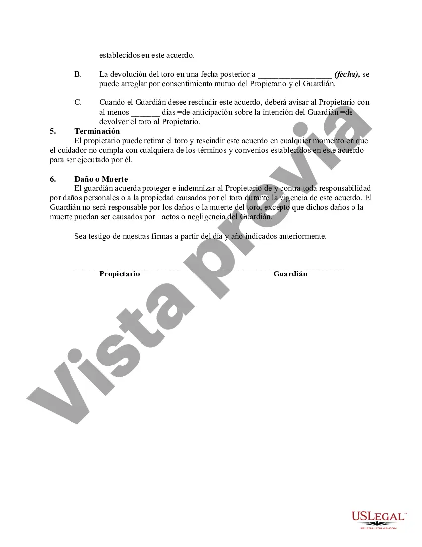 Preview Contrato de Servicios de Cría de Toro