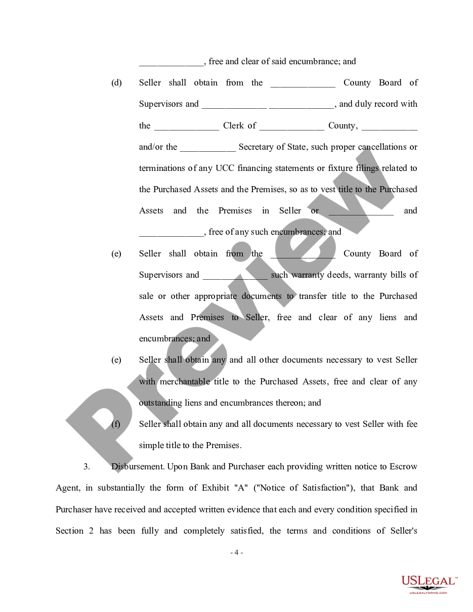 page 3 Escrow Agreement - Long Form preview