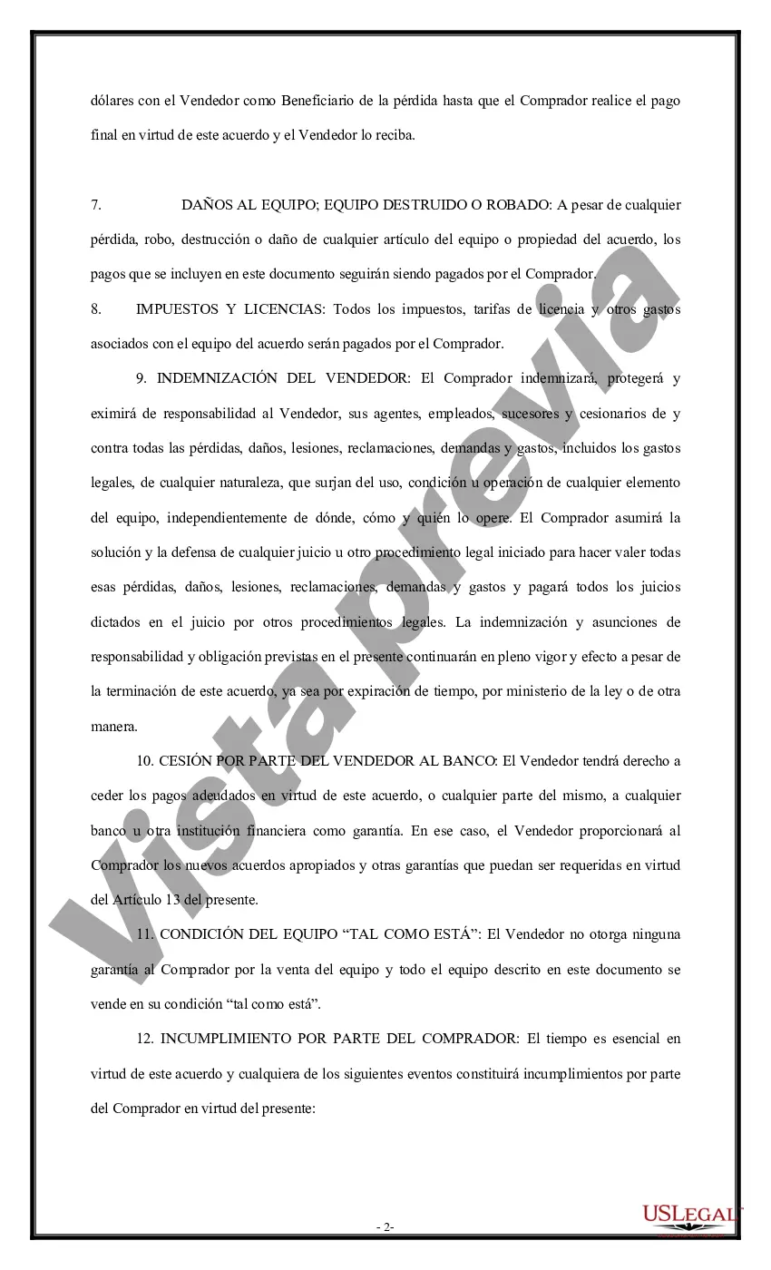 Preview Acuerdo de compra de equipo