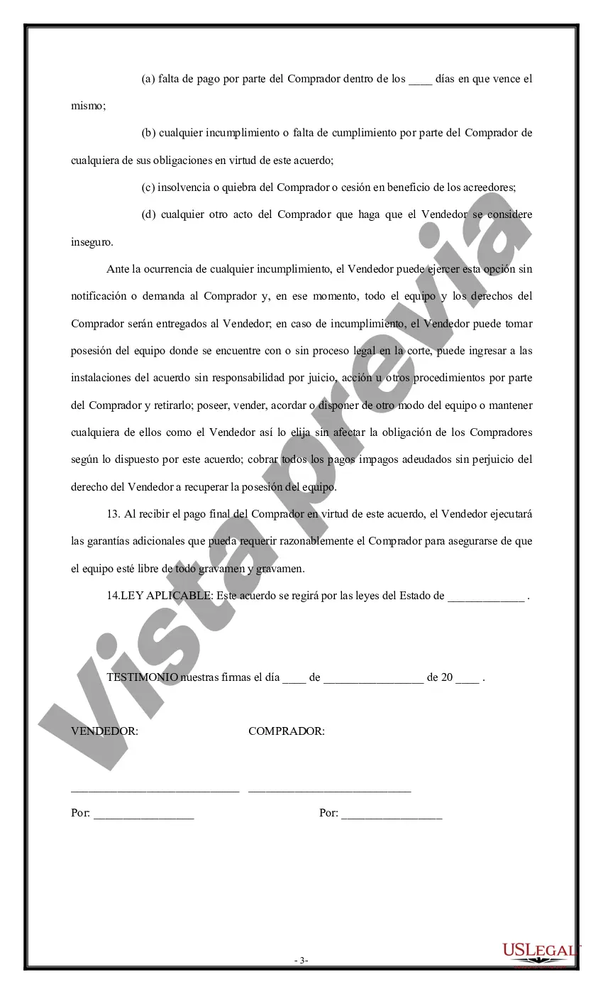 Preview Acuerdo de compra de equipo