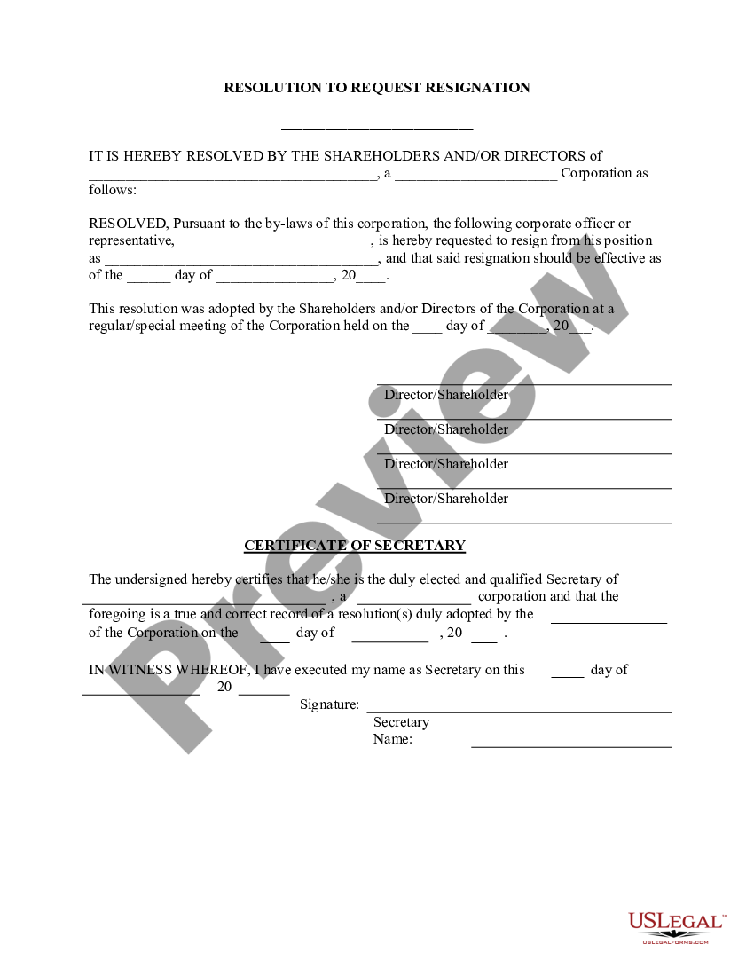 Mississippi Request Resignation - Resolution Form - Resignation ...