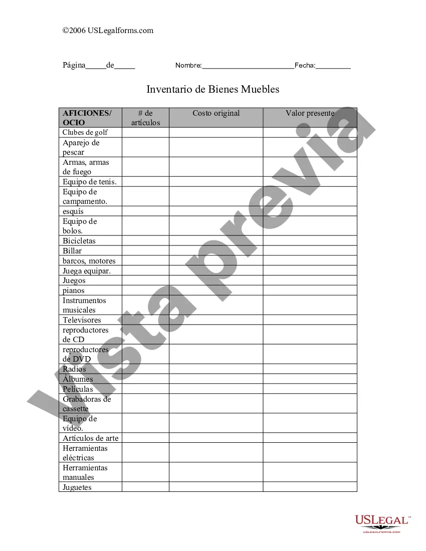 Preview Inventario de Bienes Muebles