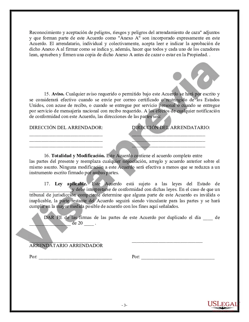 Preview Arrendamiento o Renta de Granja - Terreno o Propiedad de Caza