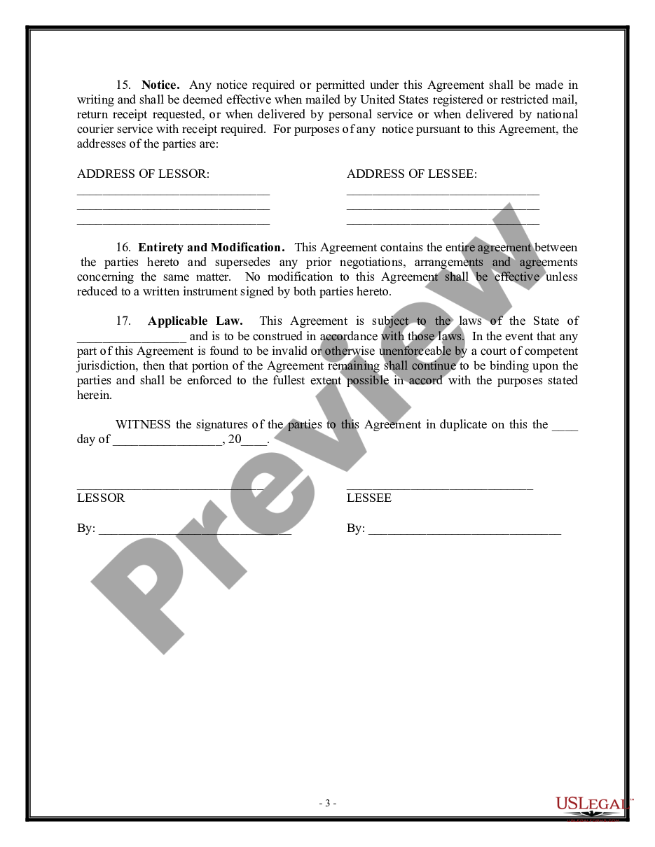 page 2 Farm Lease or Rental - Hunting Land or Property preview