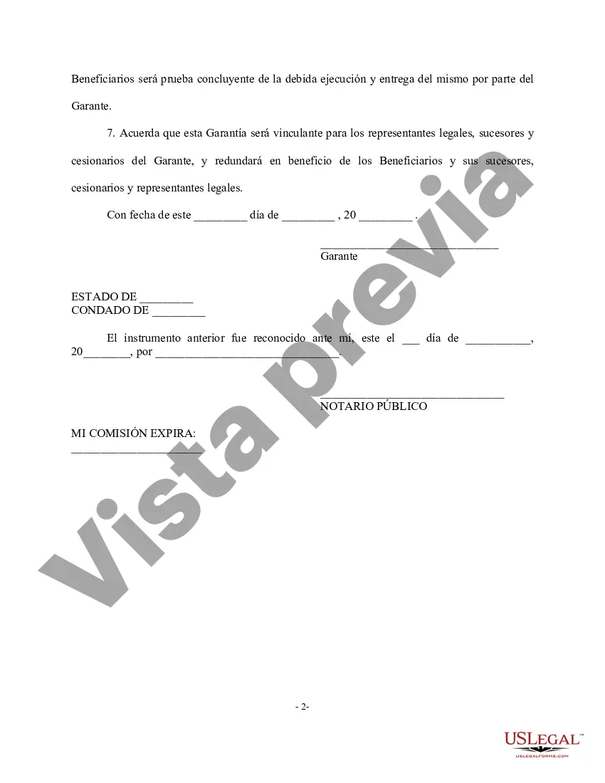 Preview Garantía Personal - General