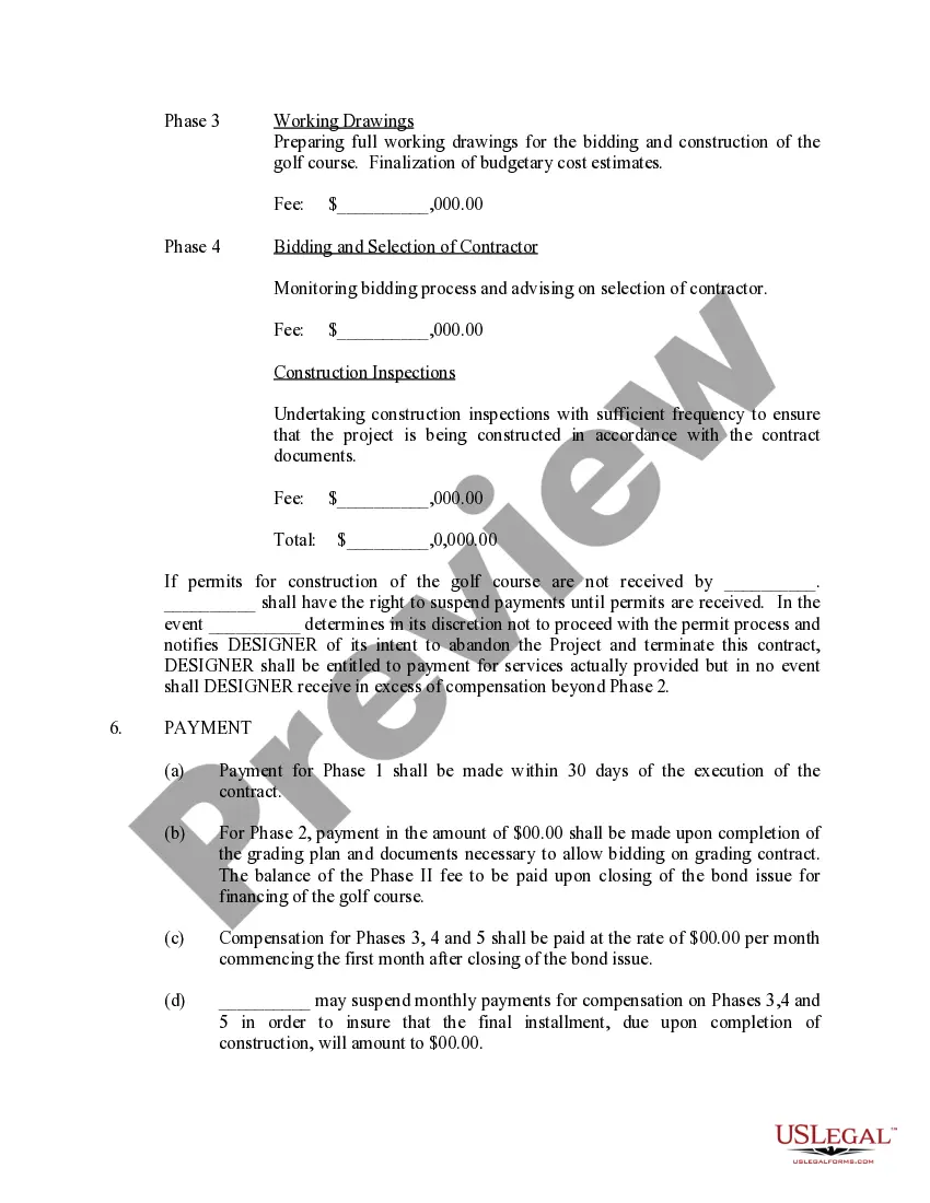 Get Golf Course Design Contract Preview Golf Course Design Contract