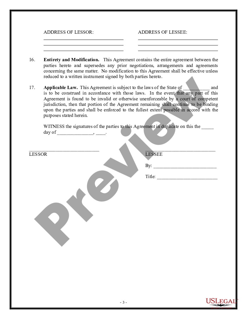 District of Columbia Hunting Lease Land or Property Hunting Land For Lease US Legal Forms