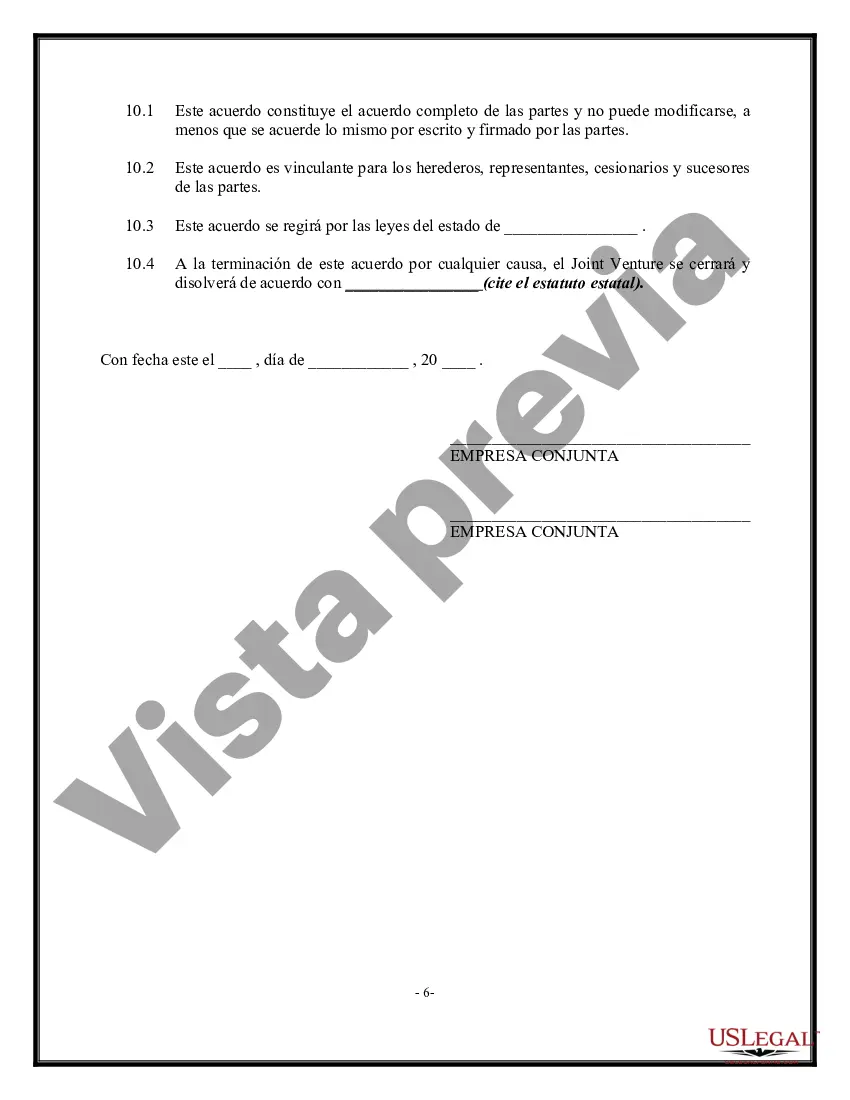 Preview Acuerdo de empresa conjunta