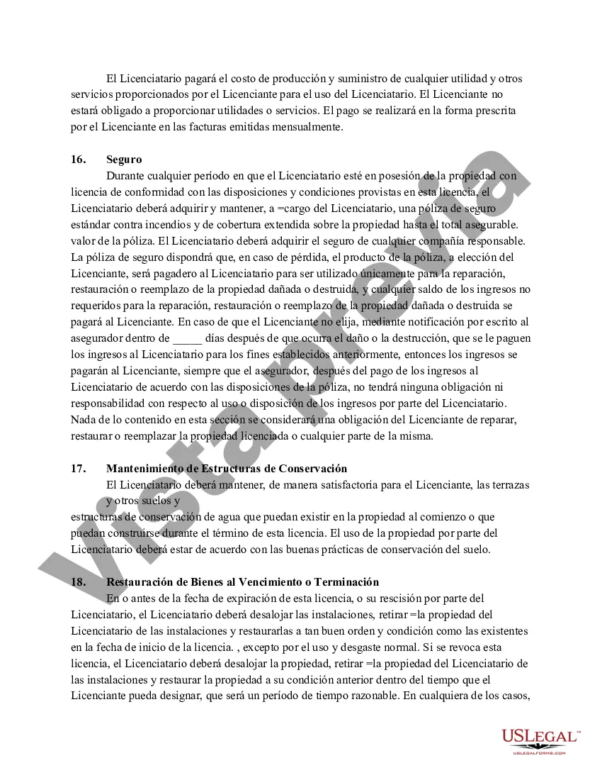 Preview Acuerdo de Licencia para Pastoreo en Tierras Privadas