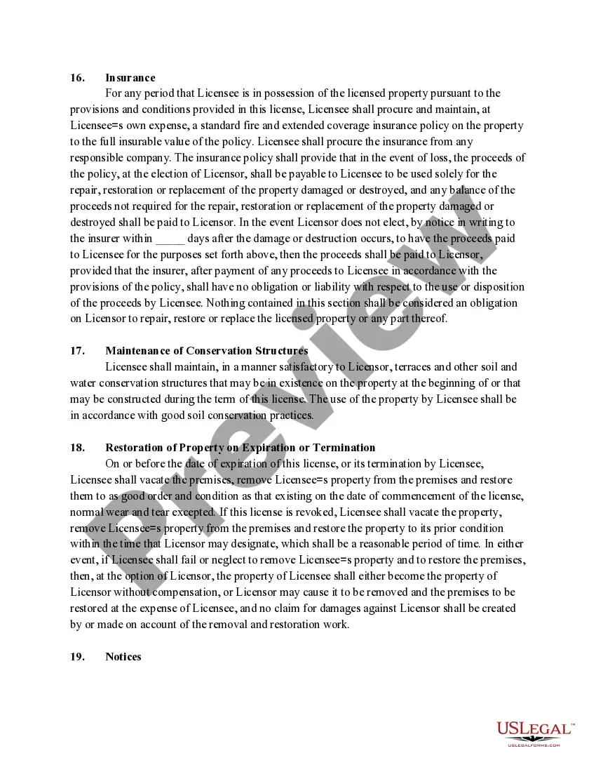 Get License Agreement for Grazing on Private Lands Preview License Agreement for Grazing on Private Lands