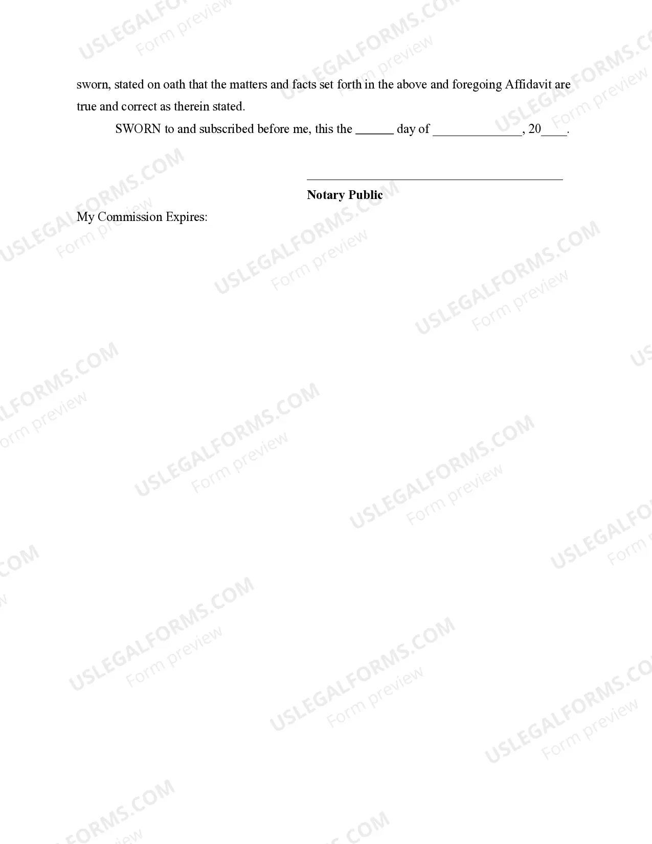 Preview Affidavit of Self-Employed Independent Contractor regarding Loss of Wages as Proof of Damages in Personal Injury Suit