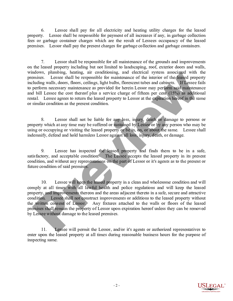 page 1 Lease Agreement - Office Space preview