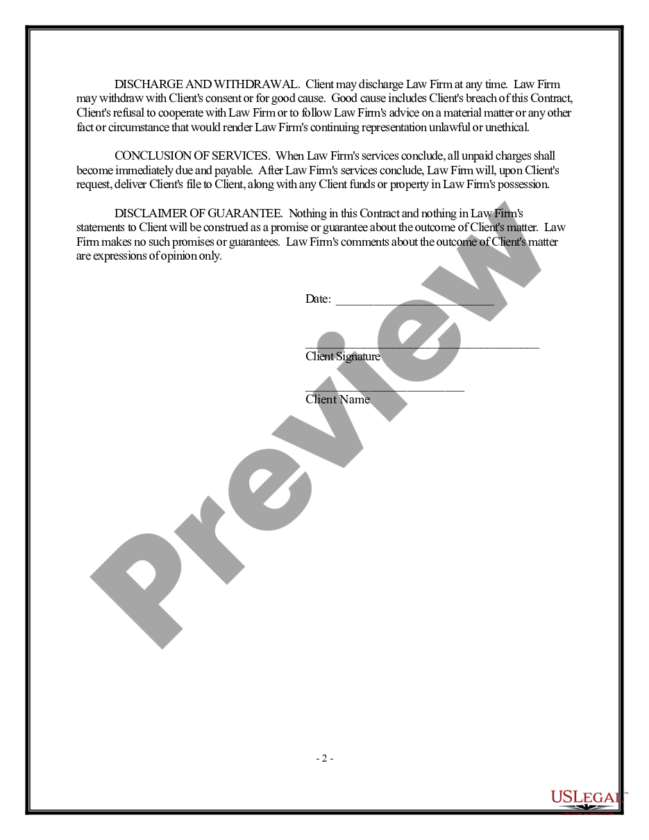 page 1 Legal Services Agreement - Hourly preview