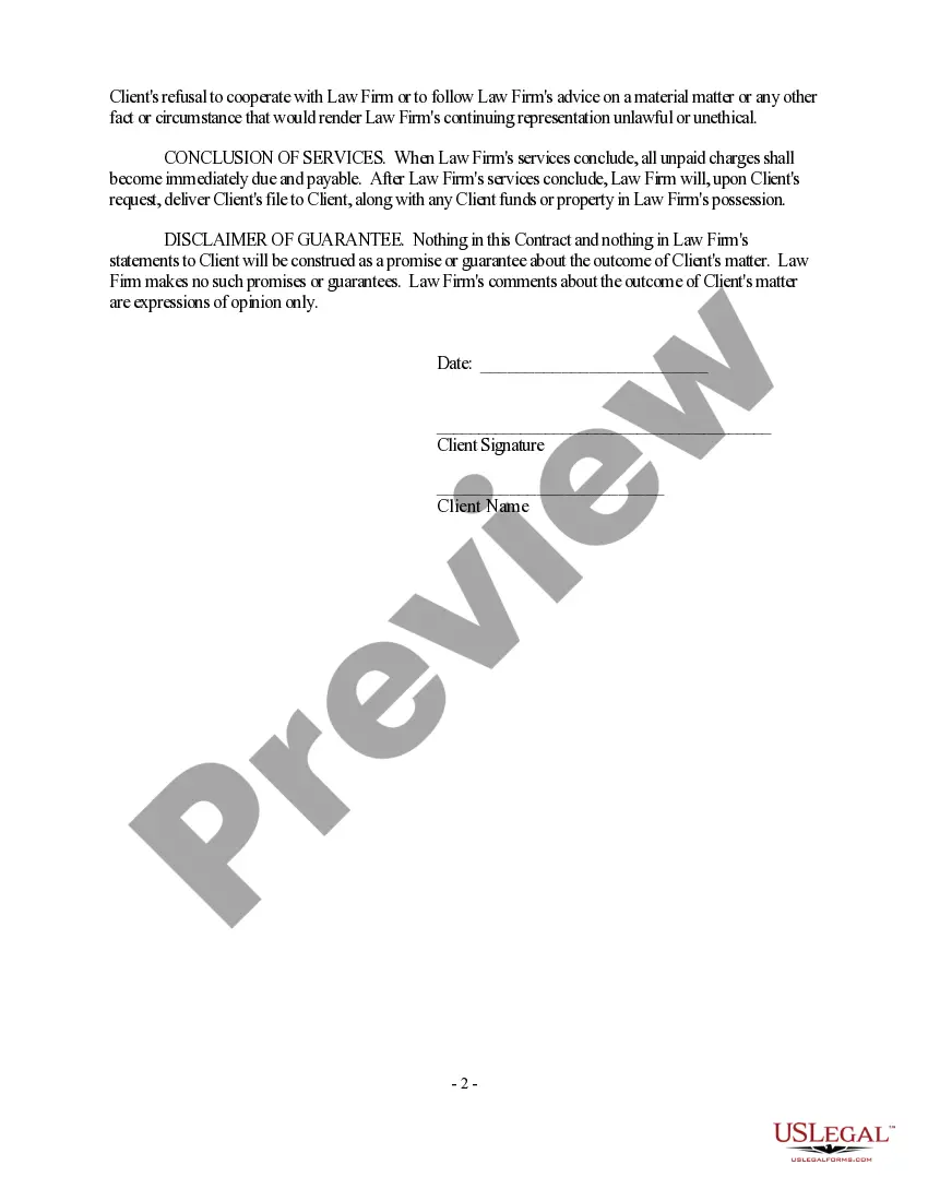 Preview Legal Services Agreement - Hourly