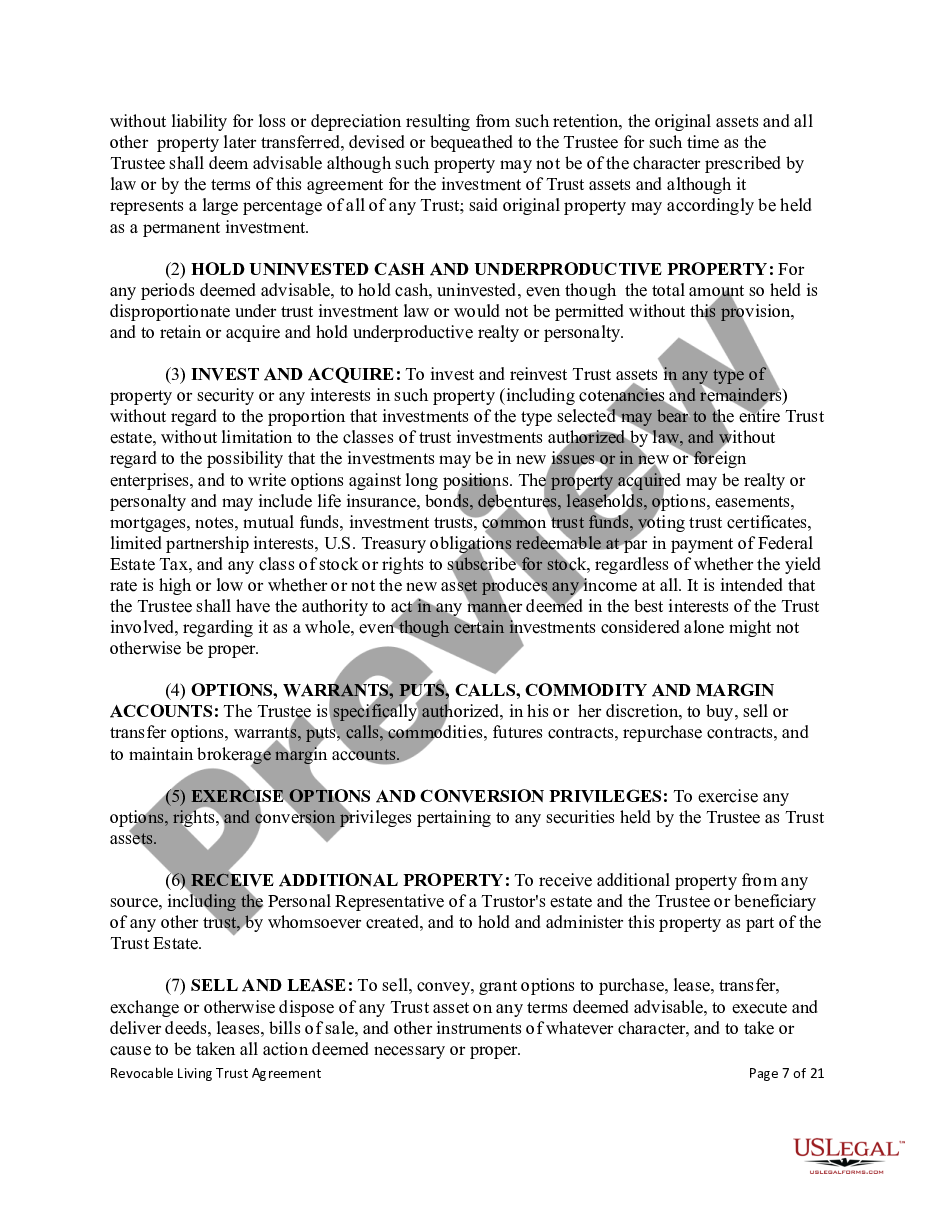 page 6 Revocable Living Trust for Unmarried Couples preview