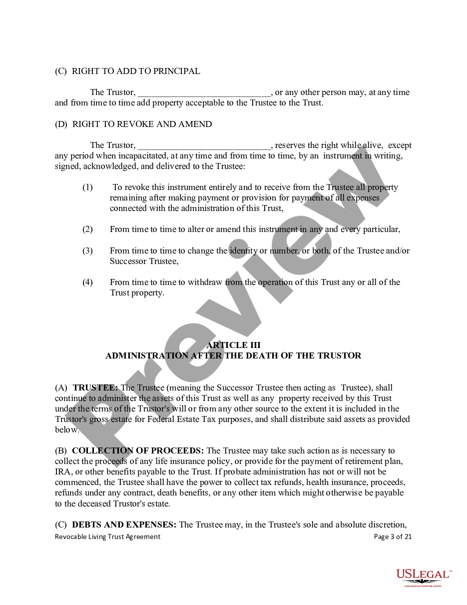page 2 Revocable Living Trust for Married Couple preview