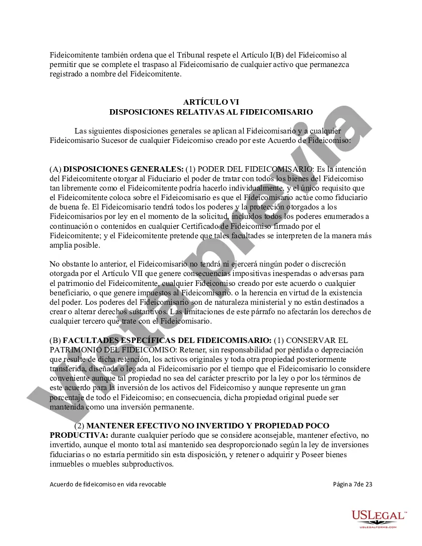 Preview Fideicomiso revocable en vida para menores