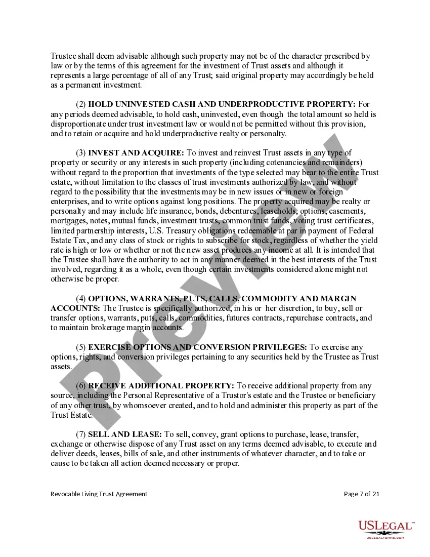 Preview Revocable Living Trust for Real Estate