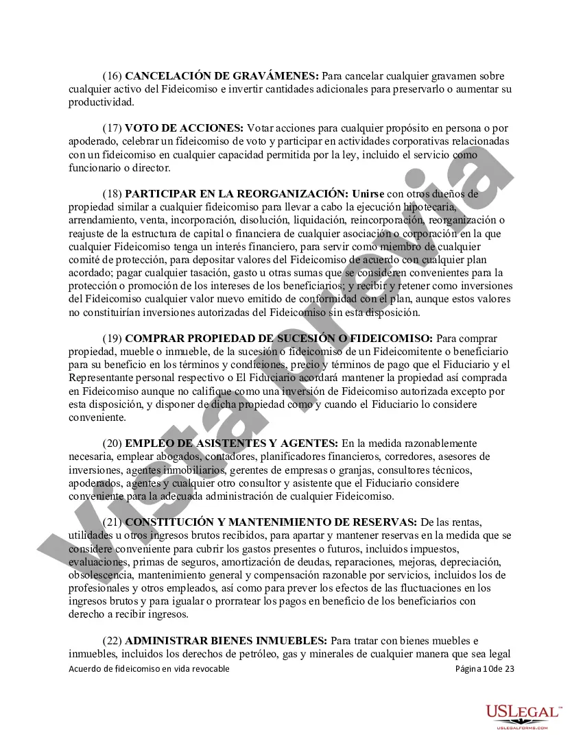Preview Fideicomiso en vida revocable para la casa