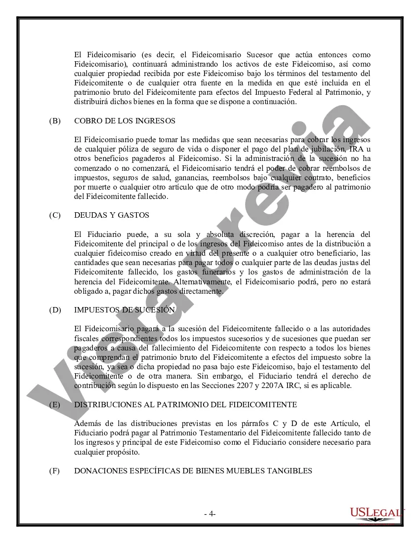 Preview Fideicomiso en Vida - Irrevocable