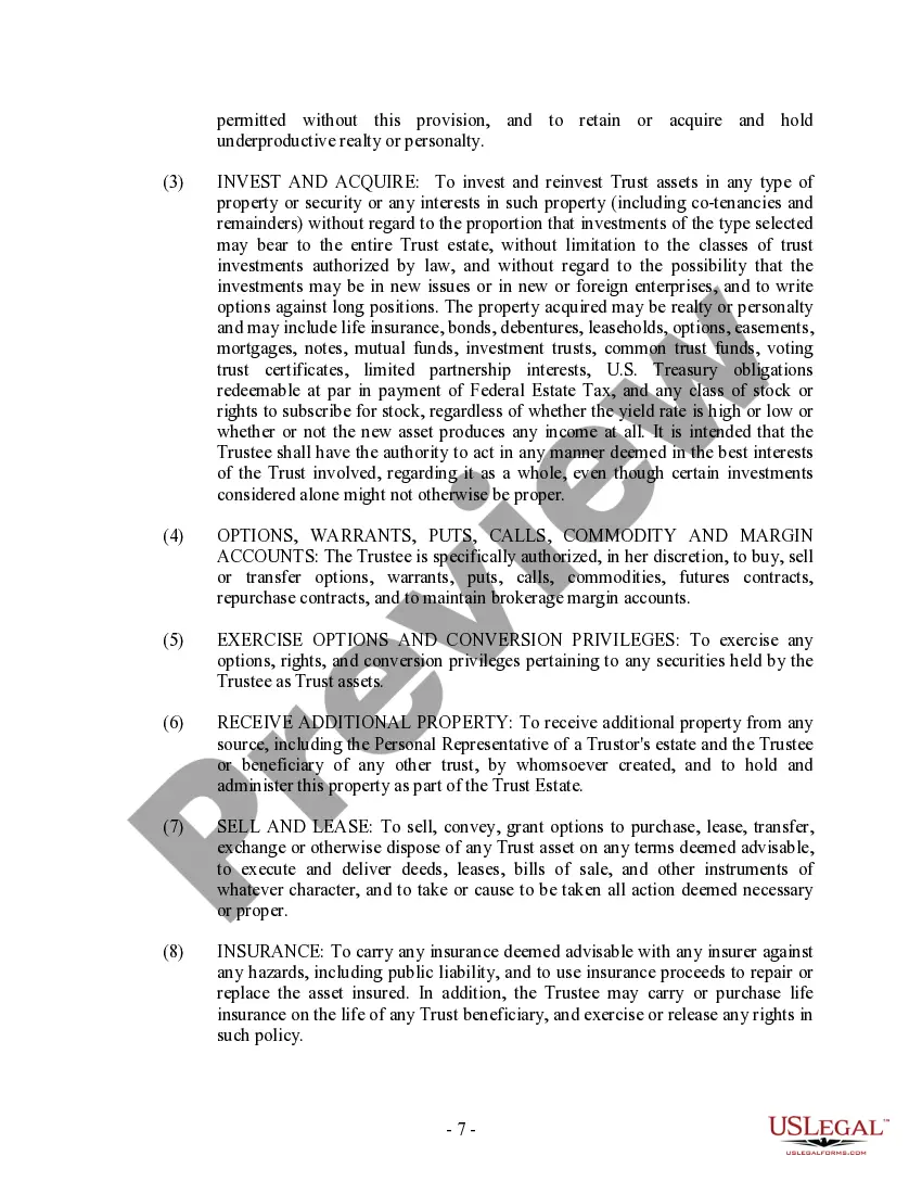 Get Living Trust - Irrevocable Preview Living Trust - Irrevocable