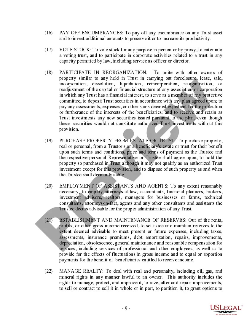 Get Living Trust - Irrevocable Preview Living Trust - Irrevocable