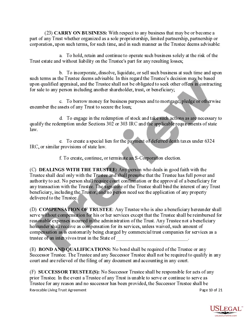 Get Living Trust - Revocable Preview Living Trust - Revocable