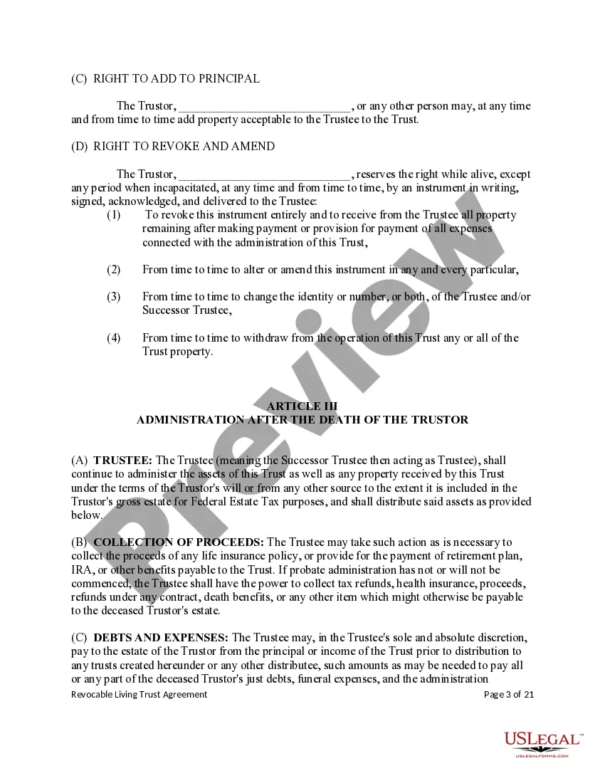 Get Living Trust - Revocable Preview Living Trust - Revocable
