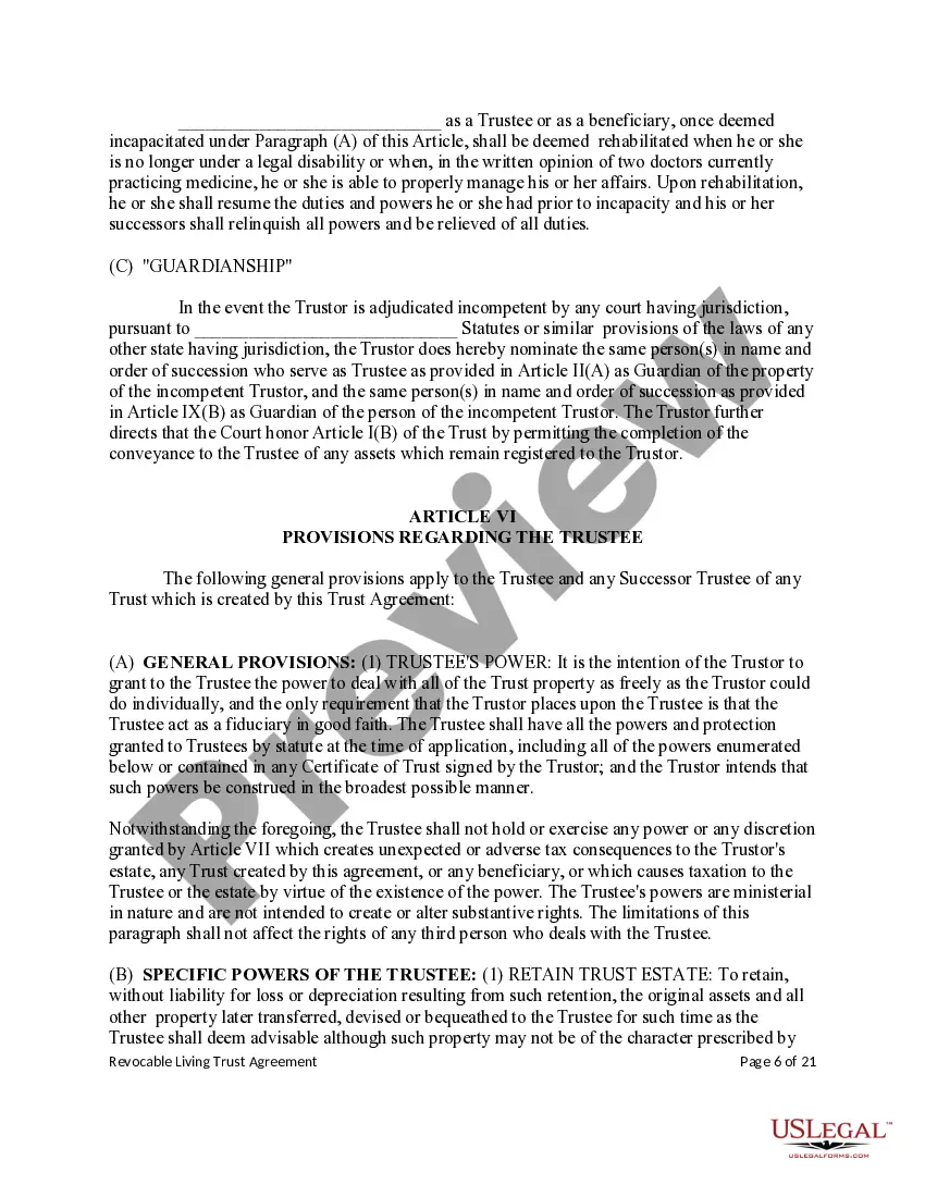Get Living Trust - Revocable Preview Living Trust - Revocable