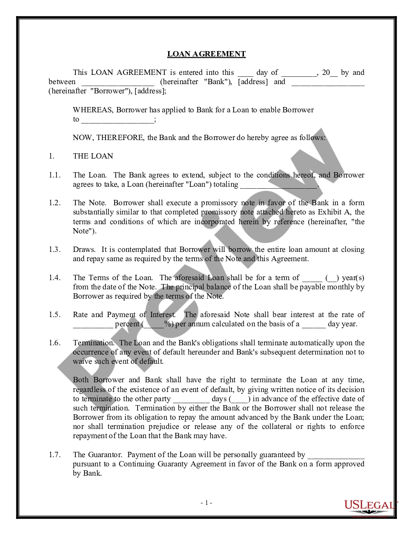 loan agreements templates